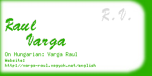 raul varga business card